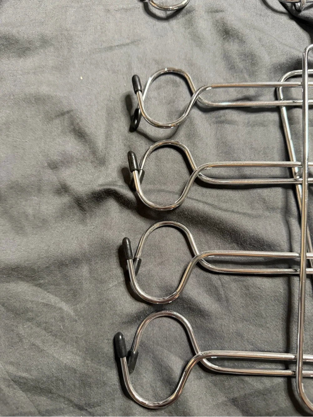 Metal Multi-Clip Scarf or Accessory Hangers - Black (Set of 2)